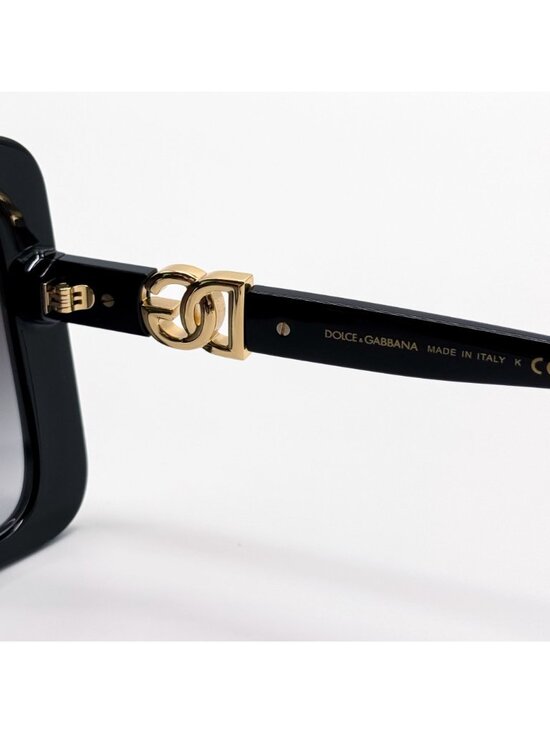 New Dolce&Gabbana DG6193U 501/8G Black Women Oversized Sunglasses main image 4